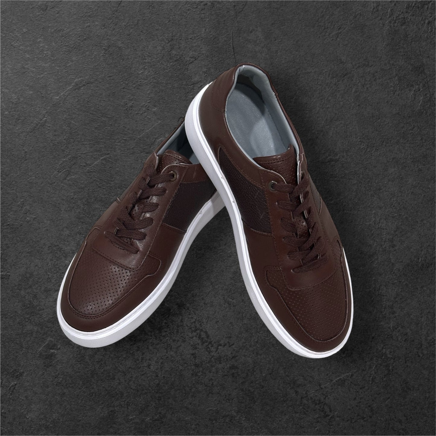 Brown Leather Sports Shoes