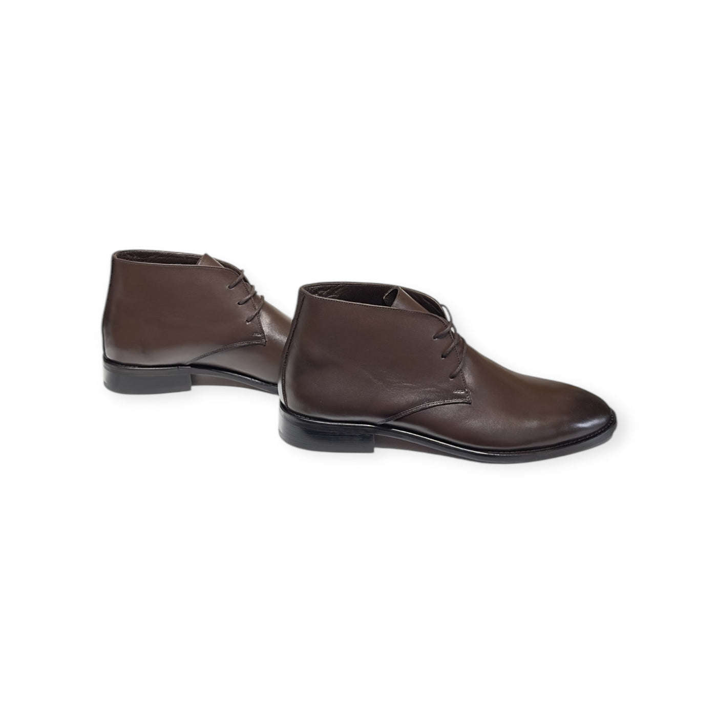 611k Black Elegant Leather Derby Shoes